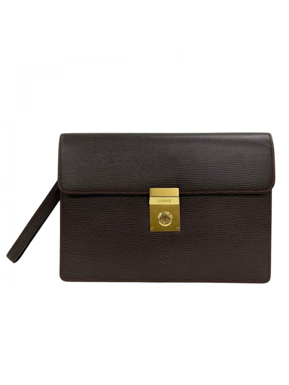 Loewe Clutch Brown Anagram